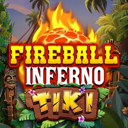 Fireball Inferno Tiki slot logo by NetEnt at Festival Play Casino